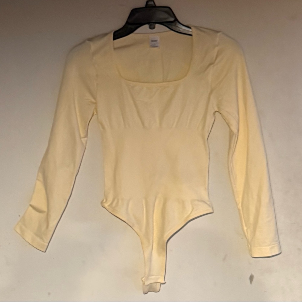 Cream Long Sleeve Bodysuit